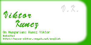 viktor kuncz business card